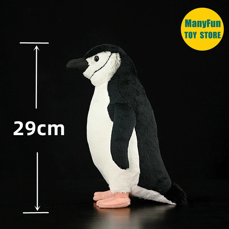 Realistic Chinstrap Penguin High Fidelity Penguin Plushie Penguin Plush Toys Lifelike Stuffed Animals Simulation Doll Kawai Toy 4