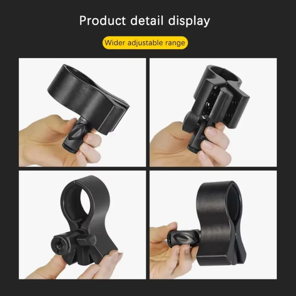 1Pc Universal Large Microphone Handhold Clip Clamp Holder With 3/8 or1/4 Adapter For 3-6CM Mic Microphone Mic Clamp Stand Holder