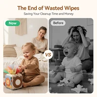 Baby Montessori Rattle Toy Cotton Animal Tissue Box Kid Finger Exercise Cloth Busy Box Toy Baby Educational Activity Sensory Toy 2