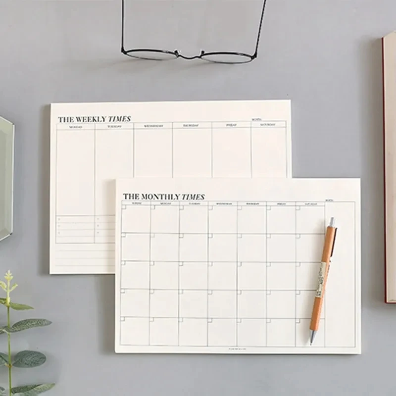 Daily Weekly Monthly Planner Notebook Journal Agenda Schedule Organizer Tearable To Do List Memo Pad Office Supplies