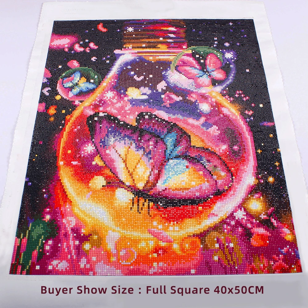 Diamond Painting Diamond Painting Accessories Evershine Diamond Embroidery Butterfly Animal Diamond Painting Light Full Square Round Mosaic DIY Art Handmade Hobby