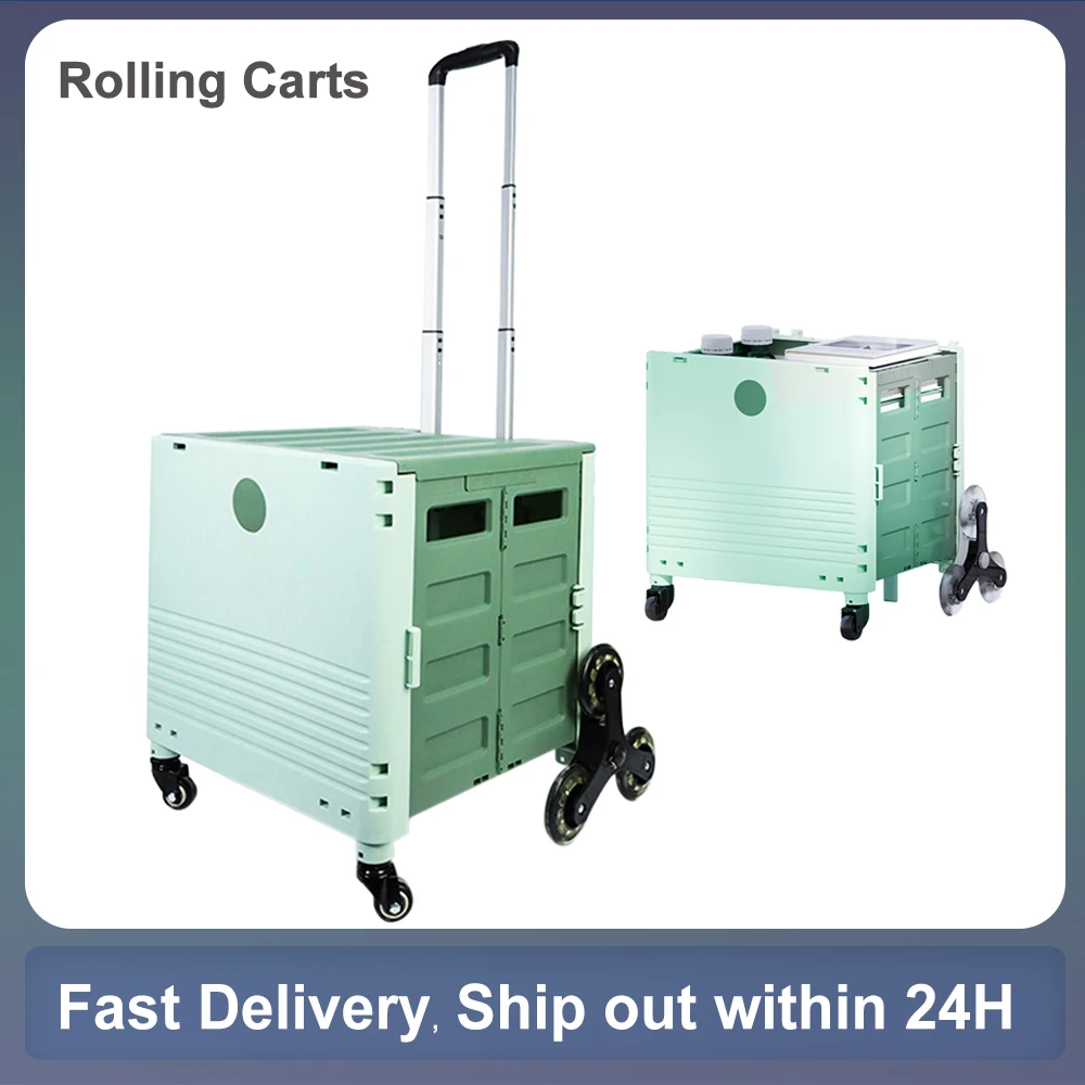 Generic Heavy Duty Large Capacity Shopping Crates Rolling Carts With