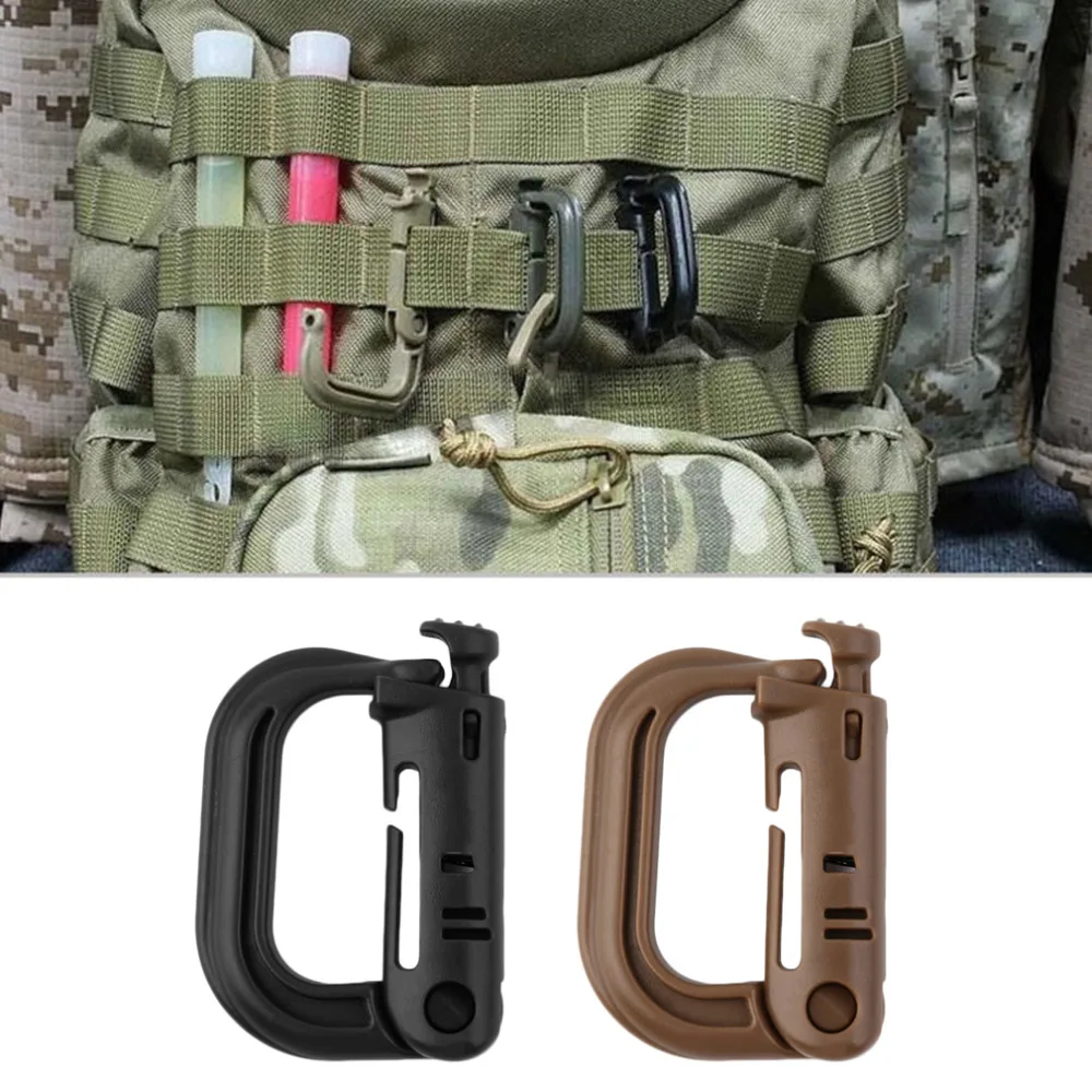 

1pc D Shape Climbing Carabiner Screw Lock Bottle Hook Buckle Hanging Padlock Keychain Camping Hiking Snap Clip dropshipping