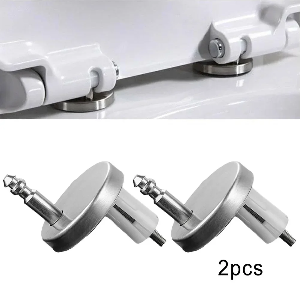 2 Pcs Toilet Lid Hinge Universal Stainless Steel Screw Toilet Accessories Fixing Bolts 45mm 55mm 60mm Silver Basthroom Parts