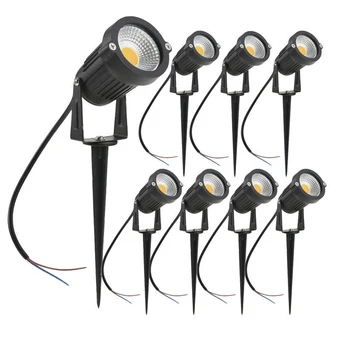 야외 방수 LED 정원 조명, 잔디 램프, 조경 스파이크 전구, IP65 조명, 정원 경로 스포트라이트, 220V, 110V, 12V, 24V, 5W, 10W, 15W