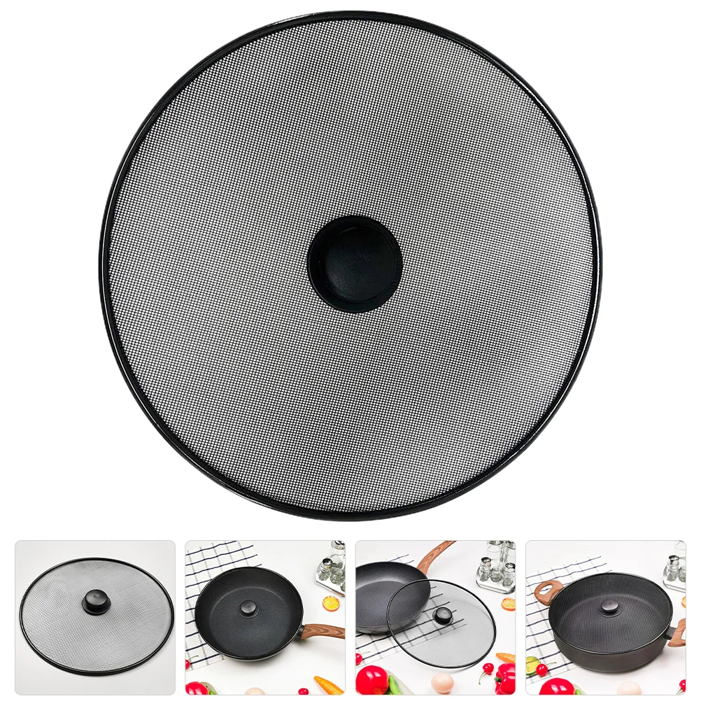 

Hot Grease Splatter Screen Griddle Cooking Pot Stainless Steel Grease Splatter Guard Mesh Pot Pan Lid Shield Cooking
