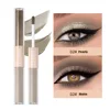 2 In 1 Stick Pearly Matte Eyeshadow Cream Smooth Nude Eye Makeup Liquid Contour Shadow Stick Waterproof Shimmer High Light Pen 5