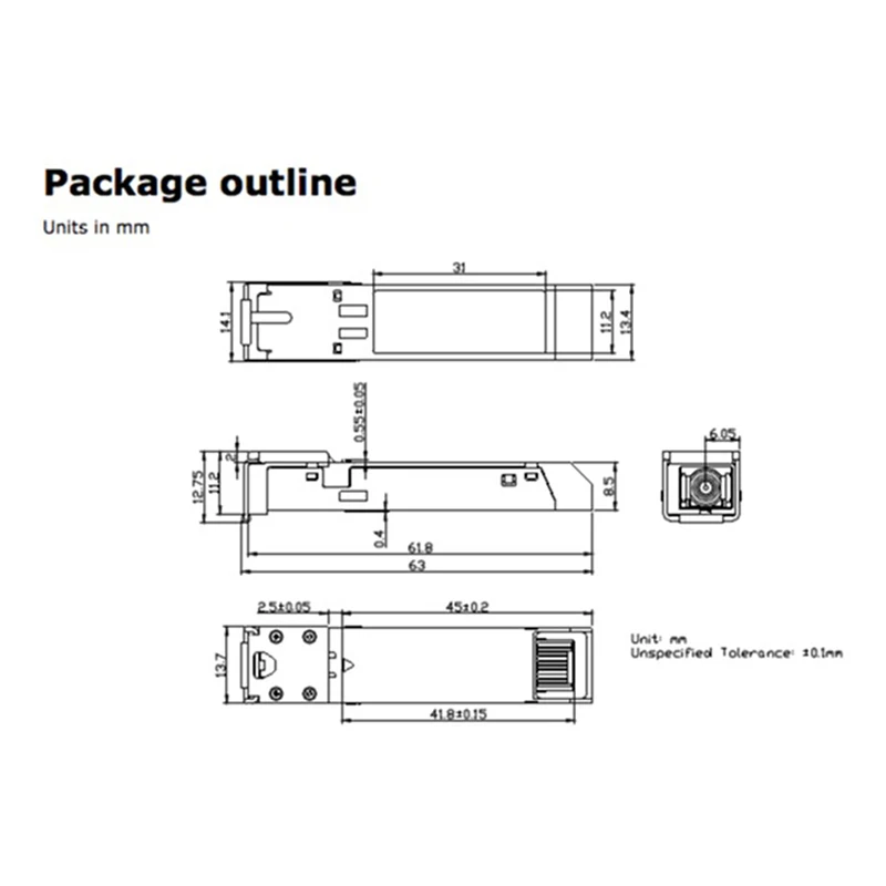 Finisar FTLX1471D3BCL LR 10GBASE-LR SFP+ 10G 1310NM 10KM SM Optica Fiber Transceiver