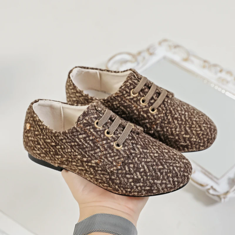 AS New Kids Shoes Children Soft Casual Shoes Baby Boys Fashion Loafers Toddler Non-Skid Brand Shoe Girls Moccasin Uniform Oxford