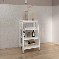 BATHBI 30" High 4-Tier Ladder Shelf in White for Bathroom & Living Room 1