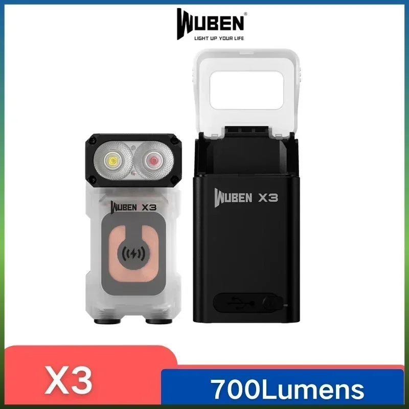 WUBEN X3 Wireless Charging LED EDC Flashlight 700Lumens 180° Rotating Head  Portable Outdoor Waterproofing Mini Keychain Light - AliExpress