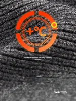 Warm Knitted Ear Protection Hat Casual Comfortable Autumn Winter Cycling Windproof Breathable No Brim Hat ex Running Hiki...