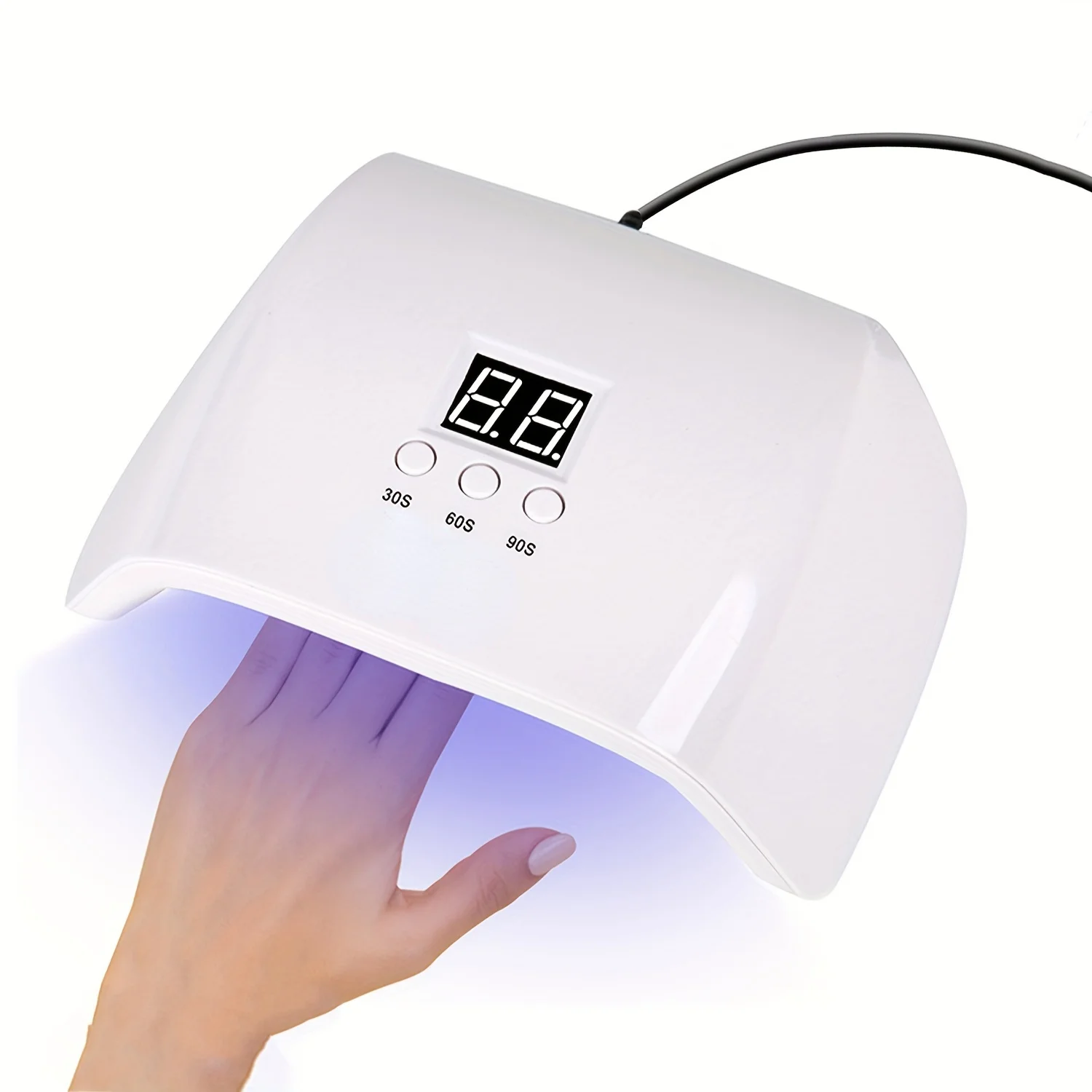 120W High-Power Nail Lamp-Fast Curing UV LED Light-3 Timer Settings Smart Sensor Suitable for All Gel Polishes