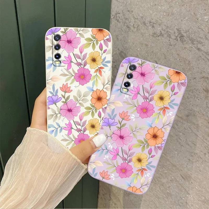 Colorful Flower Silicone Phone Case Cover