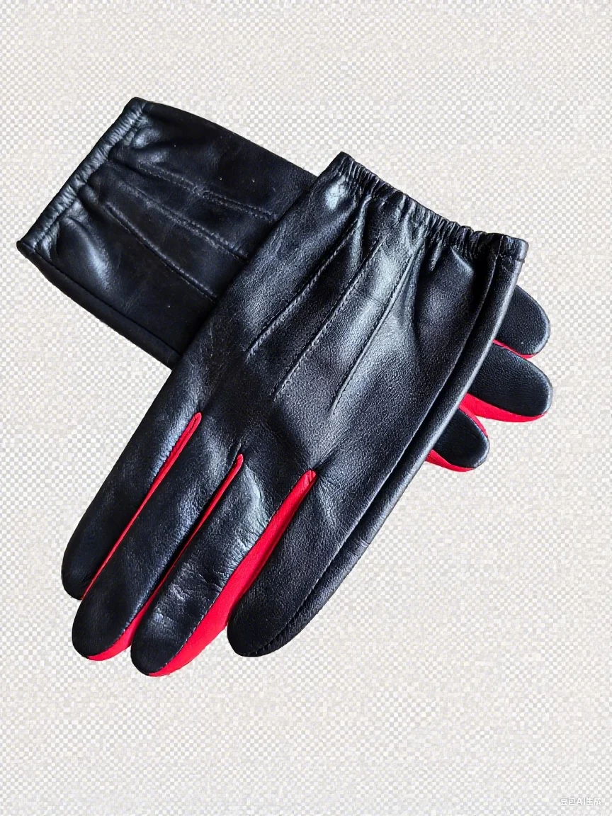 Luxury Genuine Men's Leather Gloves Soft Goatskin Thin Fashion Casual Touch Screen Driving Gloves Short Wrist Tight Fit