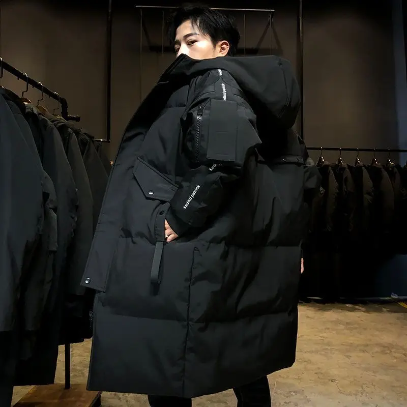 الرجال مقنعين الأبيض بطة أسفل معطف ، سميكة ، الدافئة ، إطالة سترة ، المألوف ، عالية الجودة ، الذكور ، جديد ، الشتاء