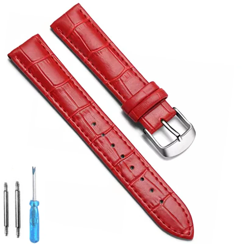 Premium Genuine Leather Watch Band - High-Quality, Comfortable Strap with Tool Included