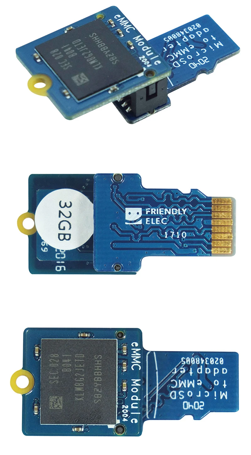 EMMC Module 8GB 16GB 32GB 64GB with Micro SD-compatible Turn eMMC Adapter T2 for