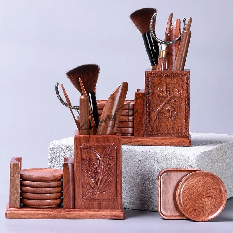 Rosewood tea ceremony six gentlemen set combination