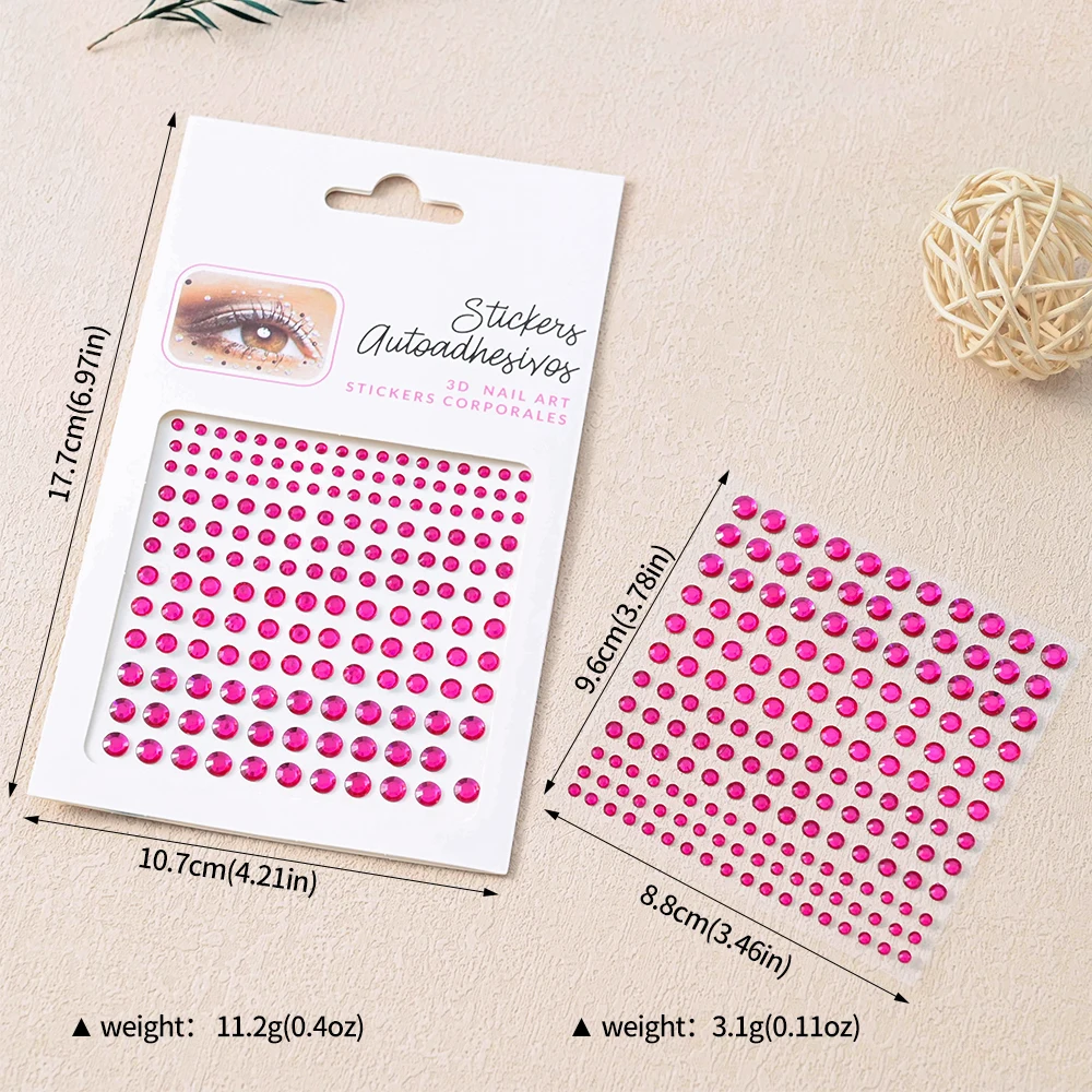 1sheet Star & Moon Face Gems Jewels Stickers Heart Shiny Rhinestone Eye Makeup Temporary Tattoos Decoration For Music Festival 6