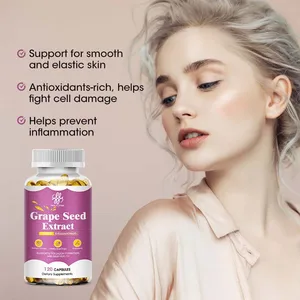 Grape Seed Extract Capsules Herbal Supplement | Grapeseed Polyphenols + Vitamin C | Promotes Skin Health & Collagen Production