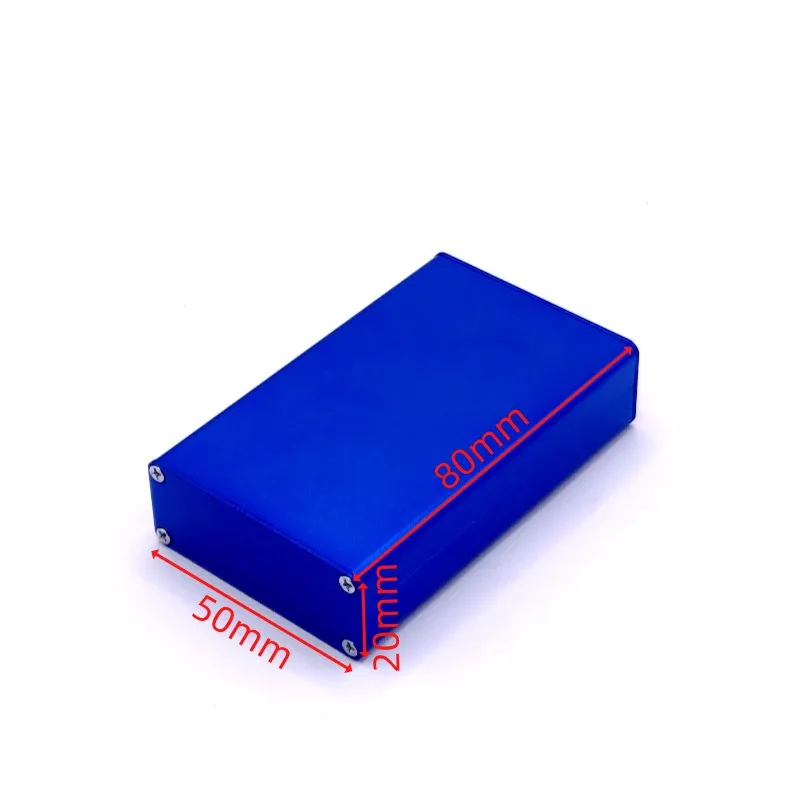 알루미늄 PCB 악기 상자 인클로저 전자 프로젝트 케이스 패널 나사 DIY 내장 그루브 실버 블랙 블루 80x50x20mm