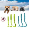 3 Pcs Tick Remover Hook Flea Remover Tweezer Tick Pull Pet Cat Dog Ticks Removal Tools Flea Extractor Pet Supplies 2