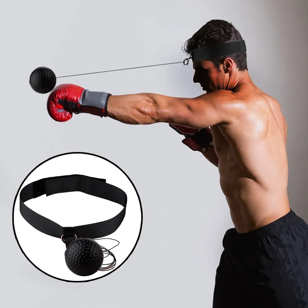 Boxing Reflex Ball Head-mounted Punch Ball Sanda Training Hand Eye Reaction Gym Sandbag Muay Thai Boxeo Fitness Equipment head mounted speed ball boxing punching bag boxing speed ball boxing reaction ball