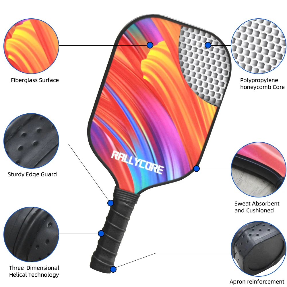 USAPA Fiberglass Pickleball Paddle Set 3