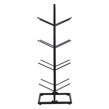 Basketball Organizer Iron Ball Rack 4-Layer Standing Gym Garage Storage Rack Ball Equipment Floor Rack Black 2