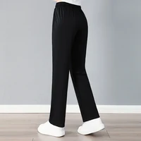 High-Waisted Slimming Straight Leg Sweatpants For Women Ice Silk Casual Sports Pants Versatile Loose Fit Crotch Style - Image 4