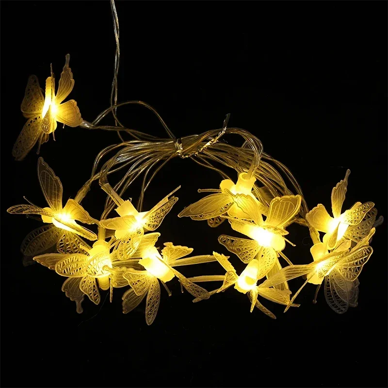 solar led lights warm white led outdoor induction waterproof decoration for stair garden lamps wall fence christmas atmosphere Camping Light String Colorful LED Butterfly Atmosphere Light Decoration Outdoor Colorful Lights Bedroom Living Room Light String