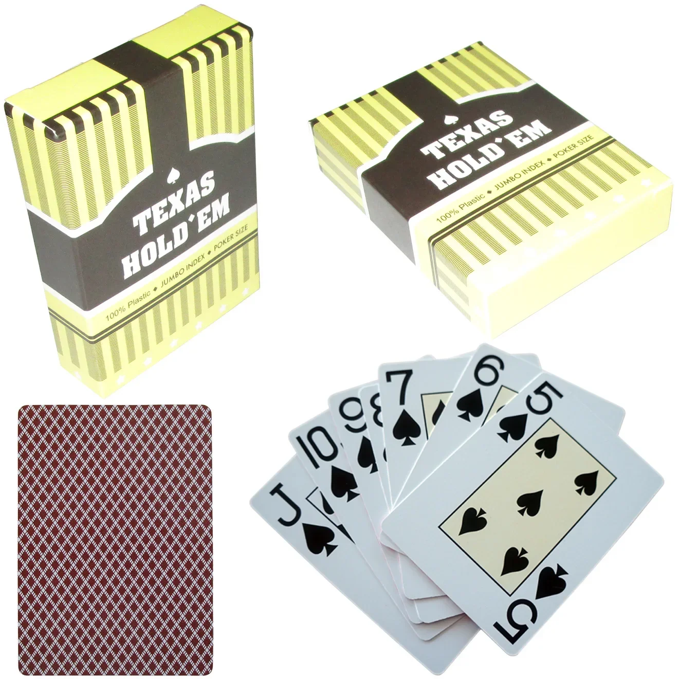 Playing Cards Plastic 63*88 Size 56 Pieces Texas Holdem Waterproof Wear-resistant
