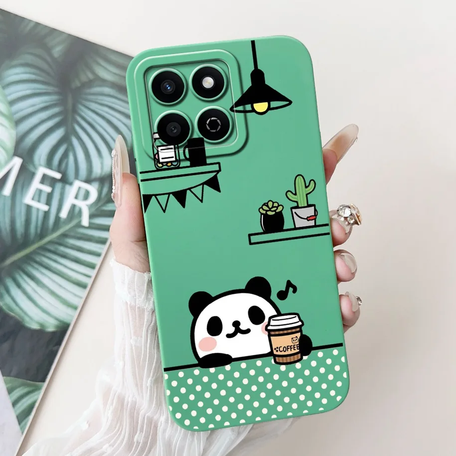Cute Panda Cartoon Soft Silicone Matte Phone Case - Durable Protective Cover