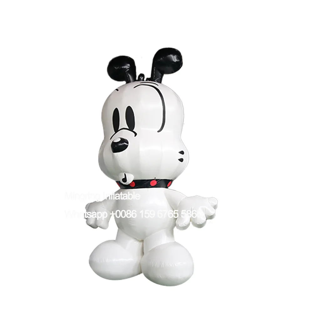 Inflatable Dog Dalmatians Model for Event Advertising, Cute Mascot, White and Black
