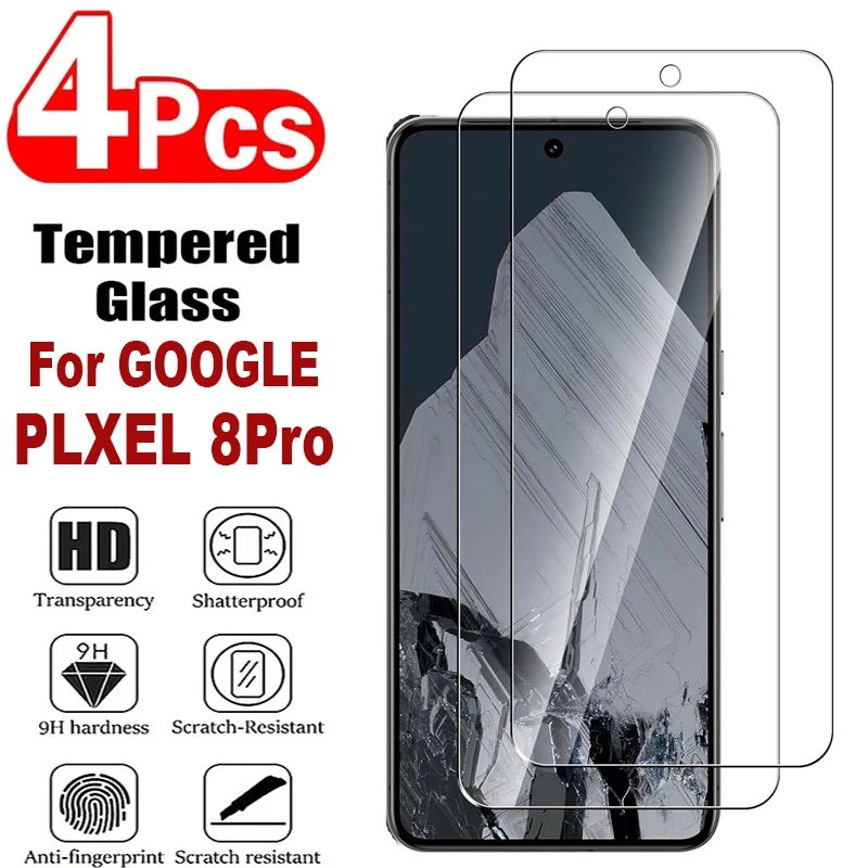 

2/4Pcs Tempered Glass For GOOGLE Plxel 8 Plxel 8Pro Screen Protector Protective Glass