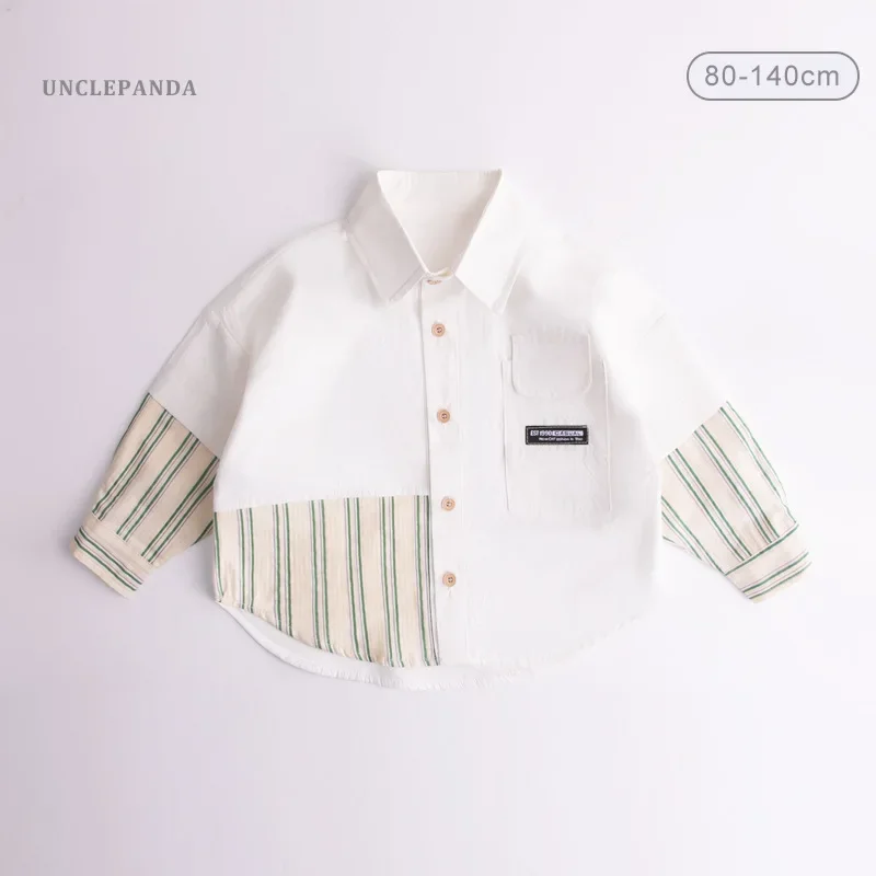 Long Sleeve Children's Shirt Striped Spring Autumn Baby Top Collar Toddler Boys' Clothing New Hot Sale Of The Season Kids' Fashi