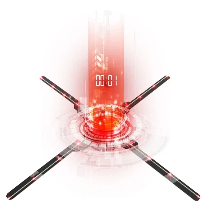 

3d Hologram Projector Fan 4 Blades Hologram 50cm Big Holographic Led Advertising Display Cloud Wifi App Control