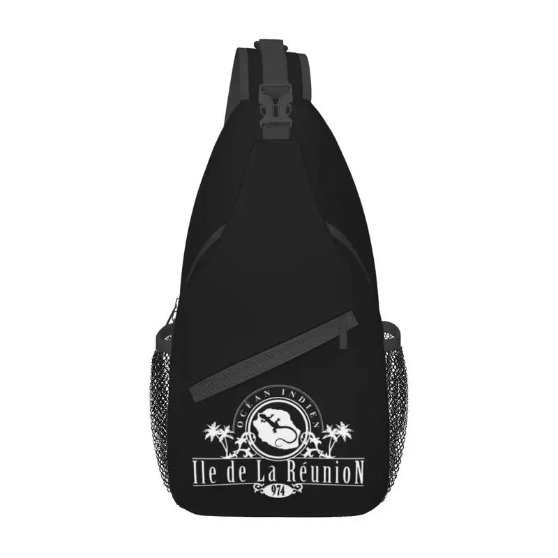 

Reunion Island Margouillat логотип слинг нагрудная сумка Индивидуальный кросс-боди плечевой рюкзак для мужчин Велоспорт Кемпинг рюкзак
