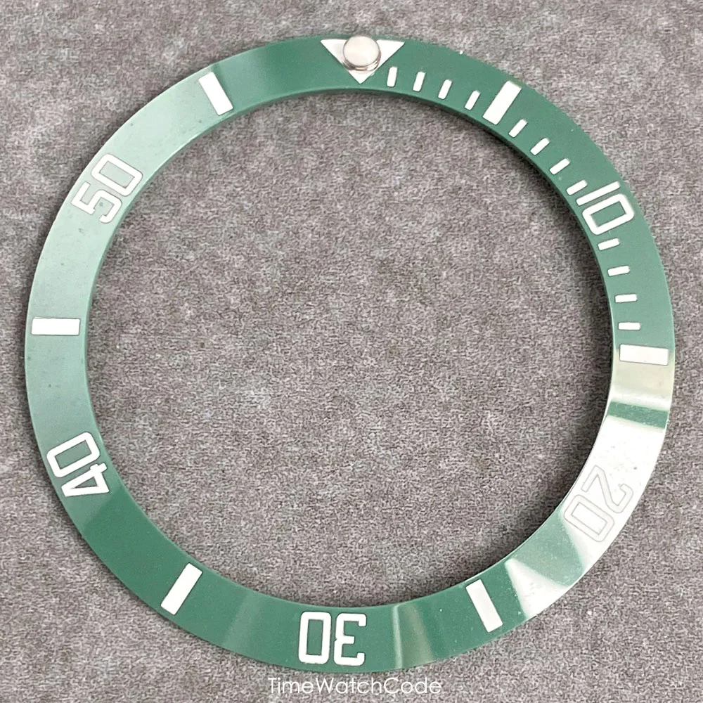 Ceramic Sloping Watch Bezel Insert - Black, Blue, Green, Silver