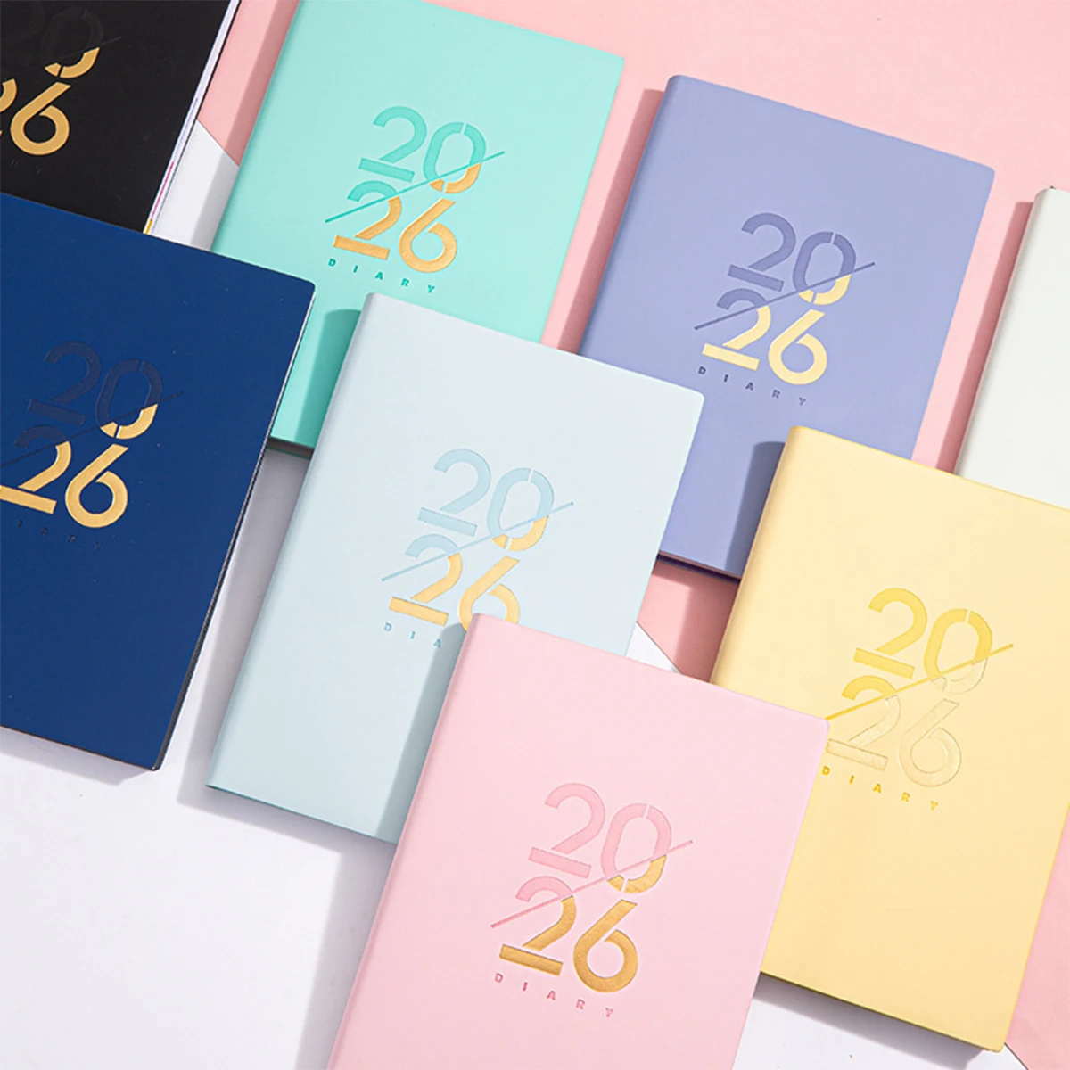 2026 Jan-Dec Planner Spanish/English Notebook A5 PU Leather Cover School Agenda