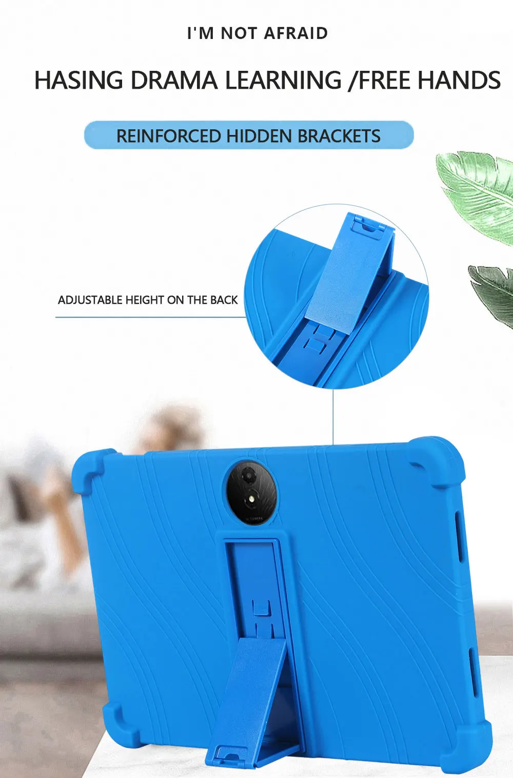 Shockproof Silicone Tablet Case with Stand and Full Protection