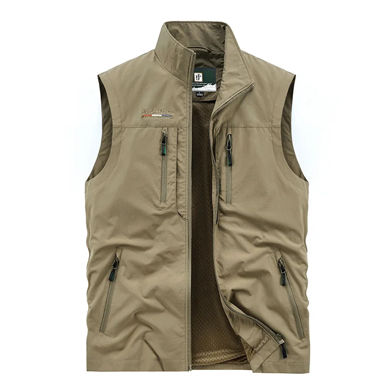 Dress Vests Work Vest Men Men's Summer Tactical Jackets Motorcyclist Multi-pocket Sleeveless Jacket Fishing Clothing Hunting Coat MAN Coats