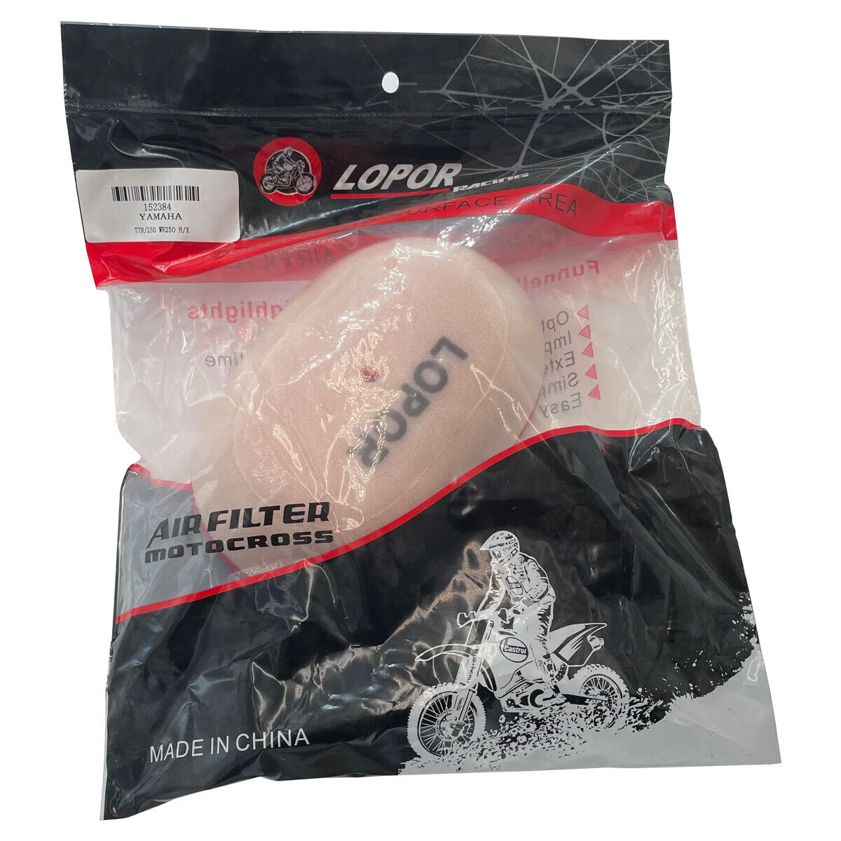 OZOEMPT DUAL-LAYER FOAM Motorcycle Air Filter Apply to Yamaha TTR 250 99-06 WR 250X 08-21 250R 08-16 air filter motorcycle air filter air filter cleaner motocross air filter