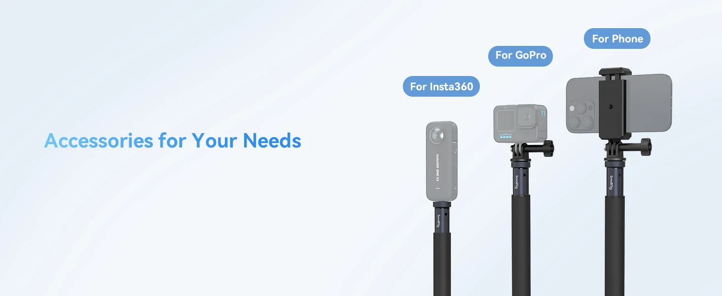 SmallRig Selfie Stick Support for Action Cameras for Insta360 Handheld Extended