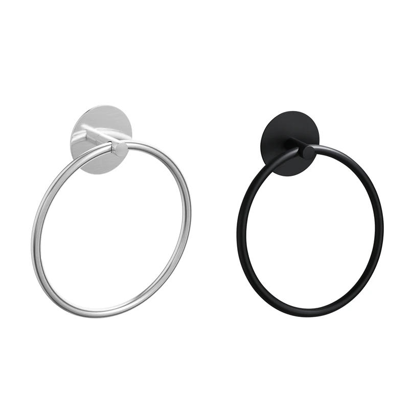 

Bathroom Towel Ring Stainless Steel Bathroom Towel Rack, Adhesive Wall Mounted Hand Towels Holder CNIM Hot