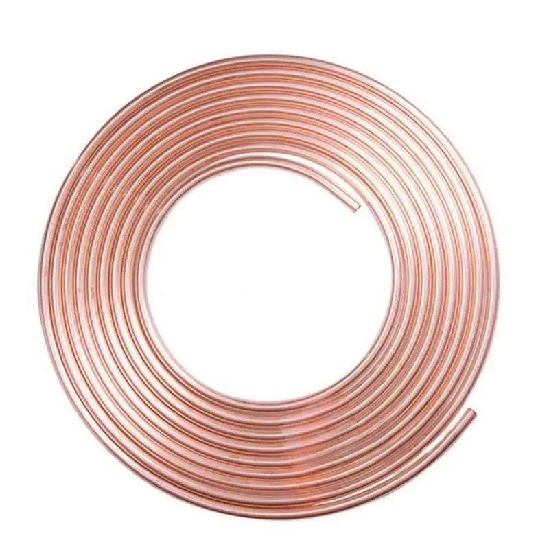 Copper Brake Line Kit 3/16 X 25ft Non-rust Car Brake Line Tubing Copper-Nickel Coated Alloy Tubing Coil Kit Tube Roll brake pipe hose brake line lock kit