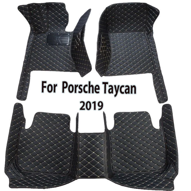 

Car Floor Mats For Porsche Taycan Five Seats 2019 Custom Auto Foot Pads Automobile Carpet Cover Interior Accessories