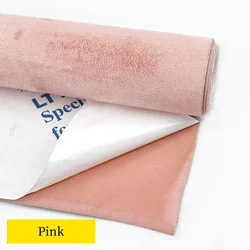 Premium Suede Self - adhesive Velvet Fabric Patches for Interior and Sewing Projects (Pink)