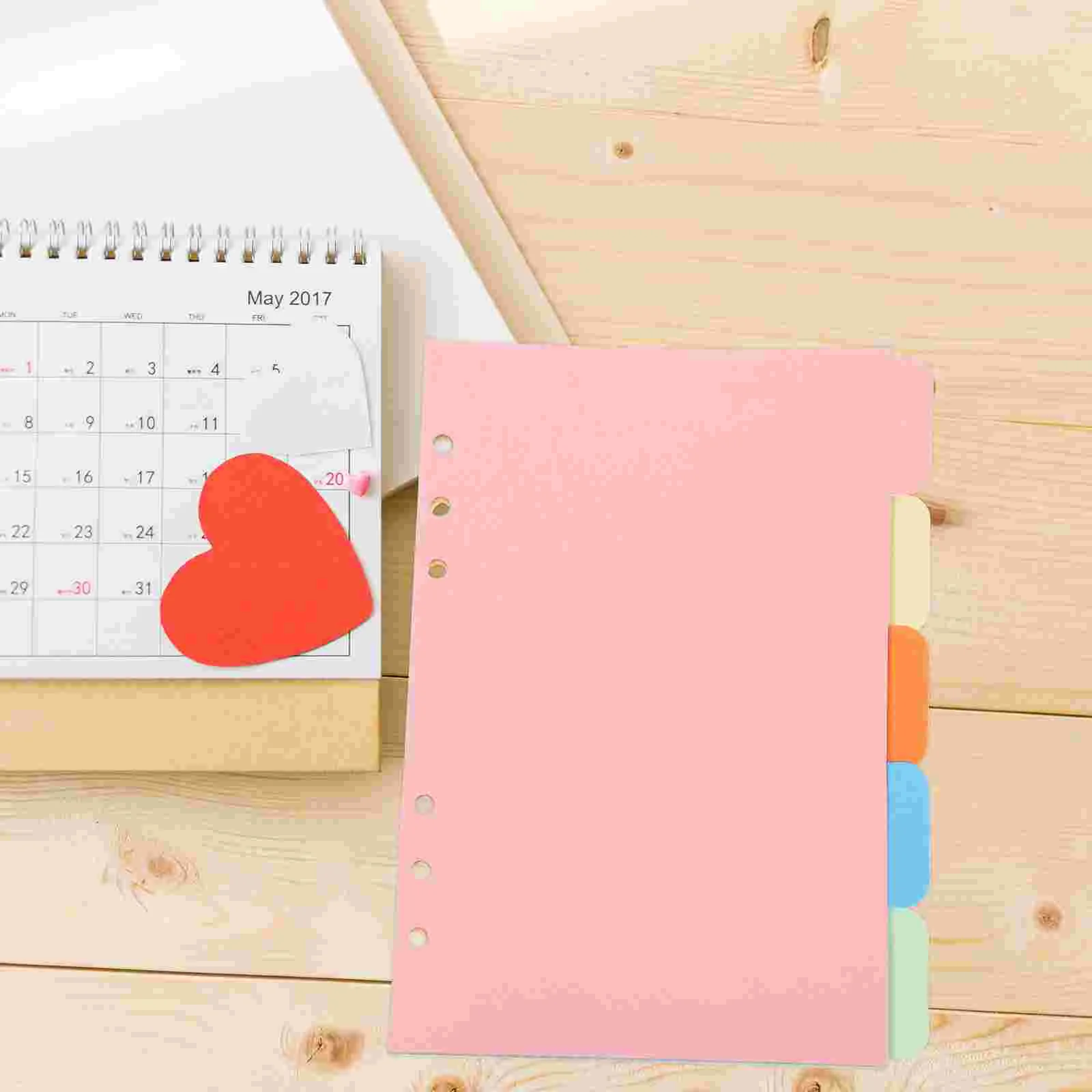

2/1 Set Tab Dividers A5 Index Classified Lables 6-Holes Colorful Filler Project Sorter Pages for Plastic Adhesives Planner